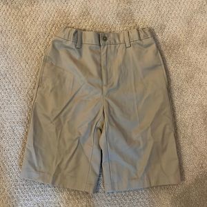 NWOT Boys Lands End Sz 14 Flat Front Khaki Shorts
